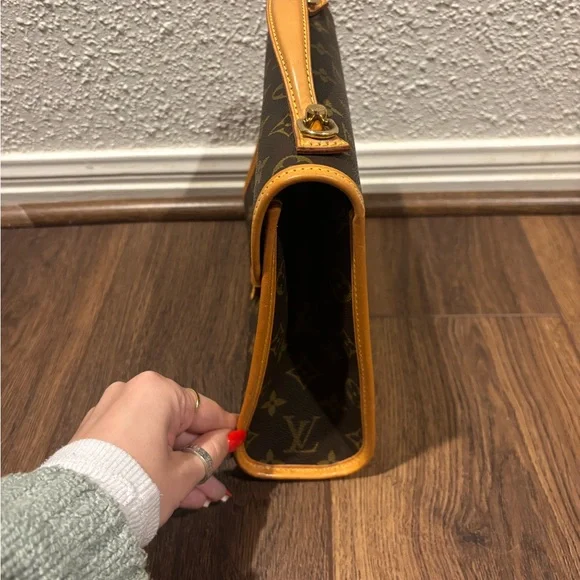 Vintage Louis Vuitton Monogram Bel Air Hand bag  Satchel in Brown and Tan Trim - Picture 2 of 10